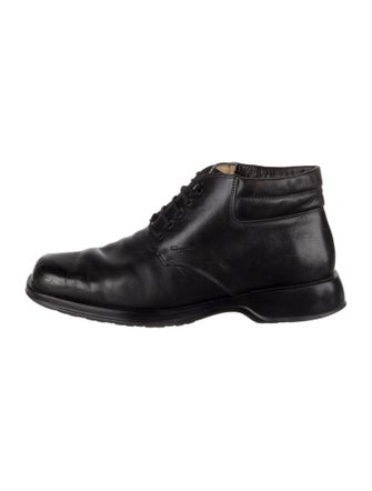 Ferragamo Leather Lace-Up Boots