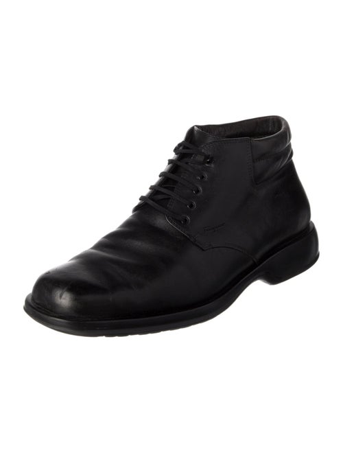 Ferragamo Leather Lace-Up Boots