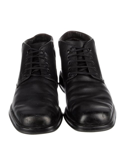 Ferragamo Leather Lace-Up Boots