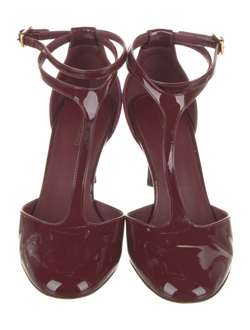 Ferragamo Leather T-Strap Pumps