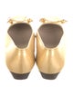 Ferragamo Leather Bow Accents Ballet Flats