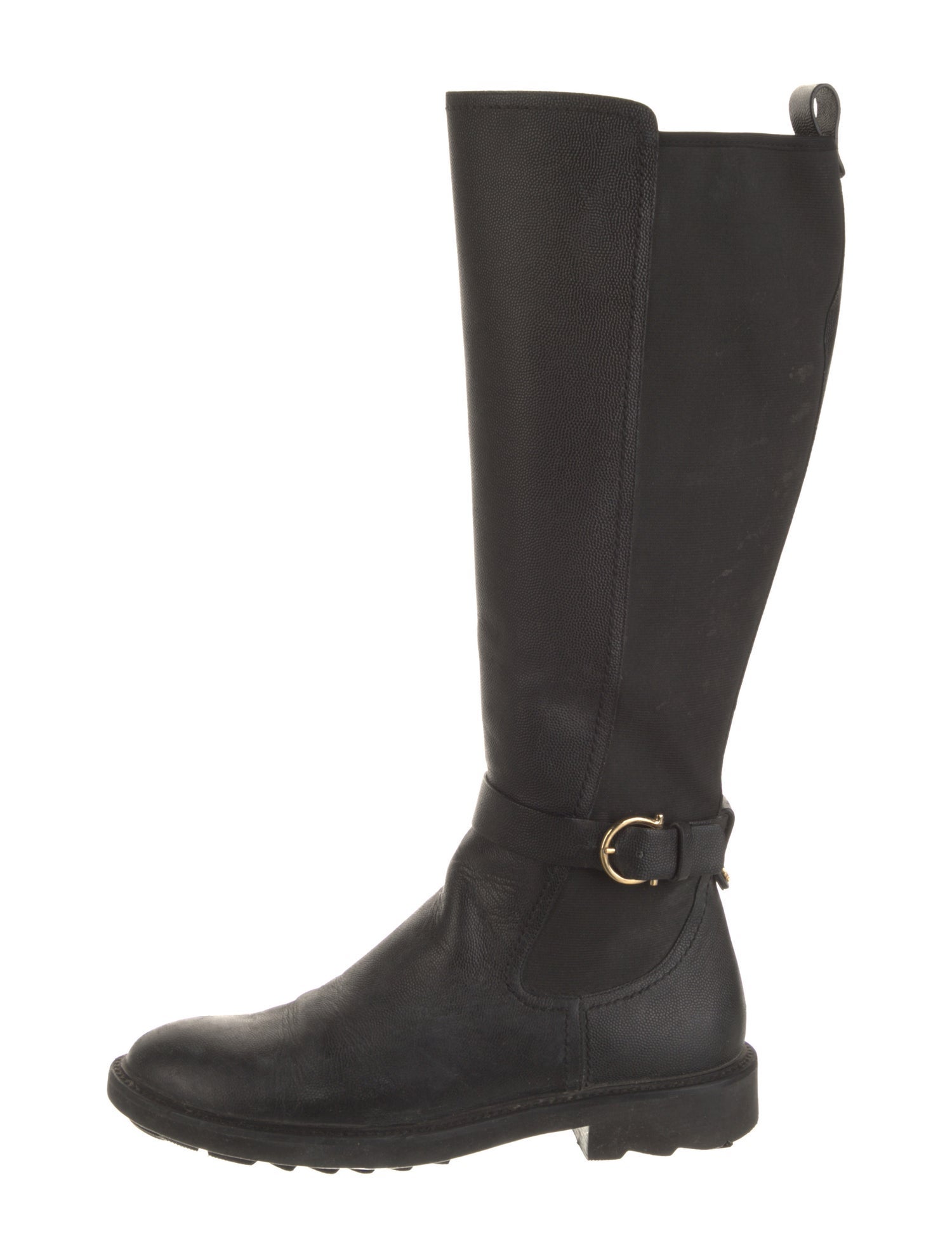 Ferragamo Leather Riding Boots