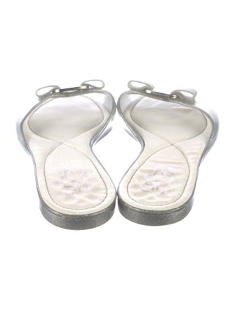 Ferragamo Vara Bow Accent Rubber Slides