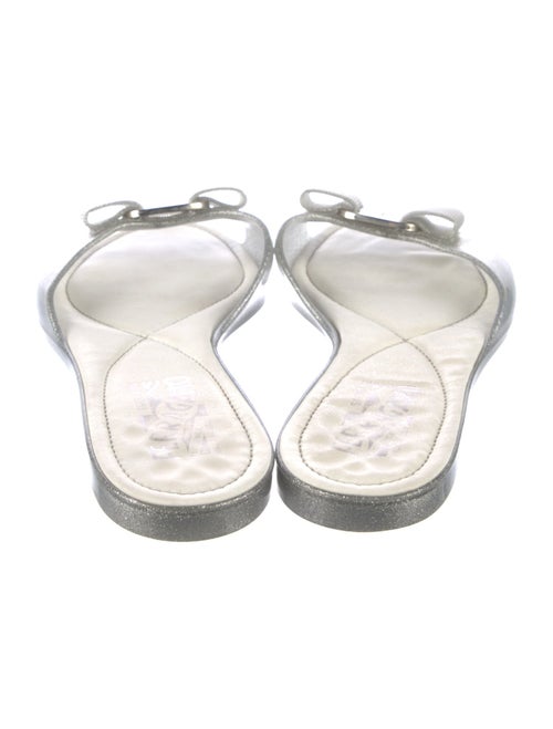 Ferragamo Vara Bow Accent Rubber Slides