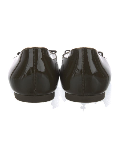 Ferragamo Vara Bow Accent Patent Leather Flats