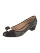 Ferragamo Vara Bow Accent Tweed Pumps