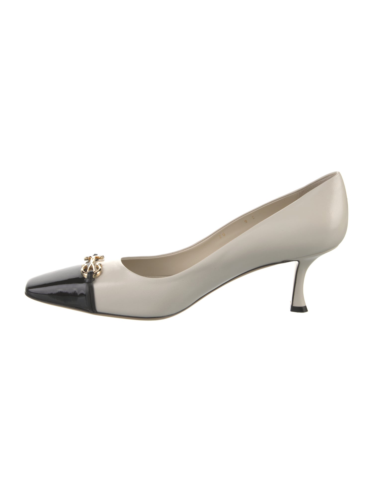 Ferragamo Leather Colorblock Pattern Pumps