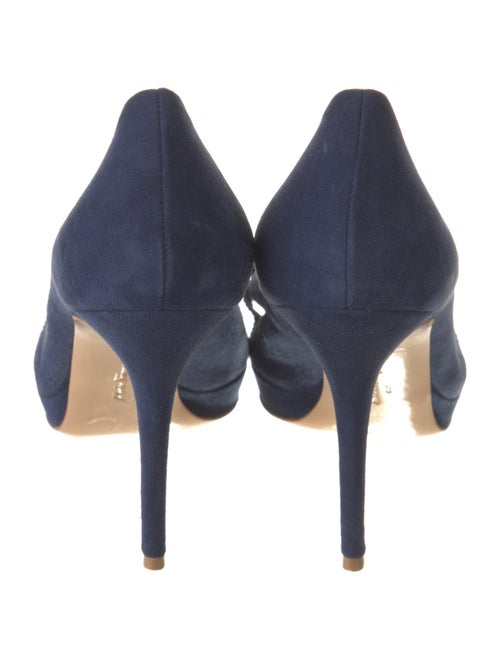 Ferragamo Vara Bow Accent Suede Pumps