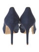 Ferragamo Vara Bow Accent Suede Pumps