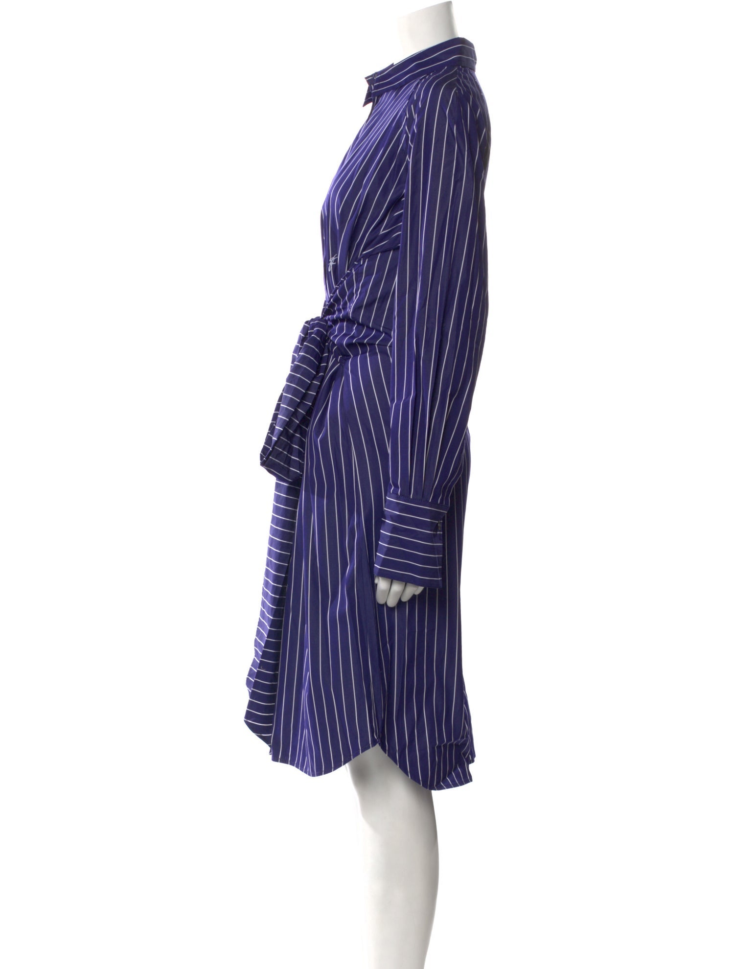 Ferragamo Striped Midi Length Dress