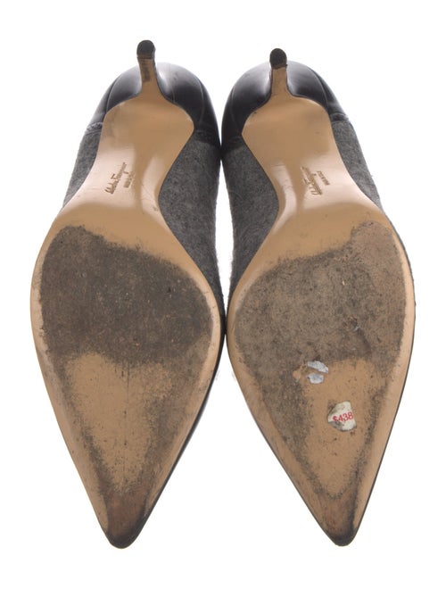 Ferragamo Wool T-Strap Pumps