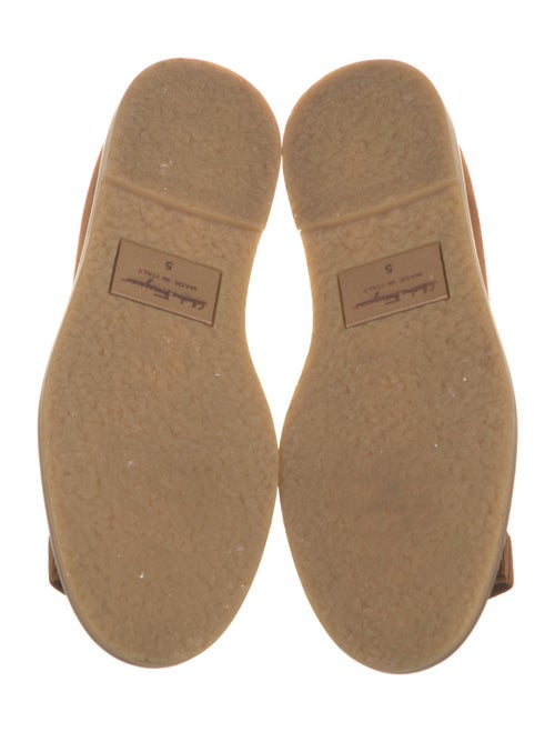 Ferragamo Vara Bow Accent Suede Flats