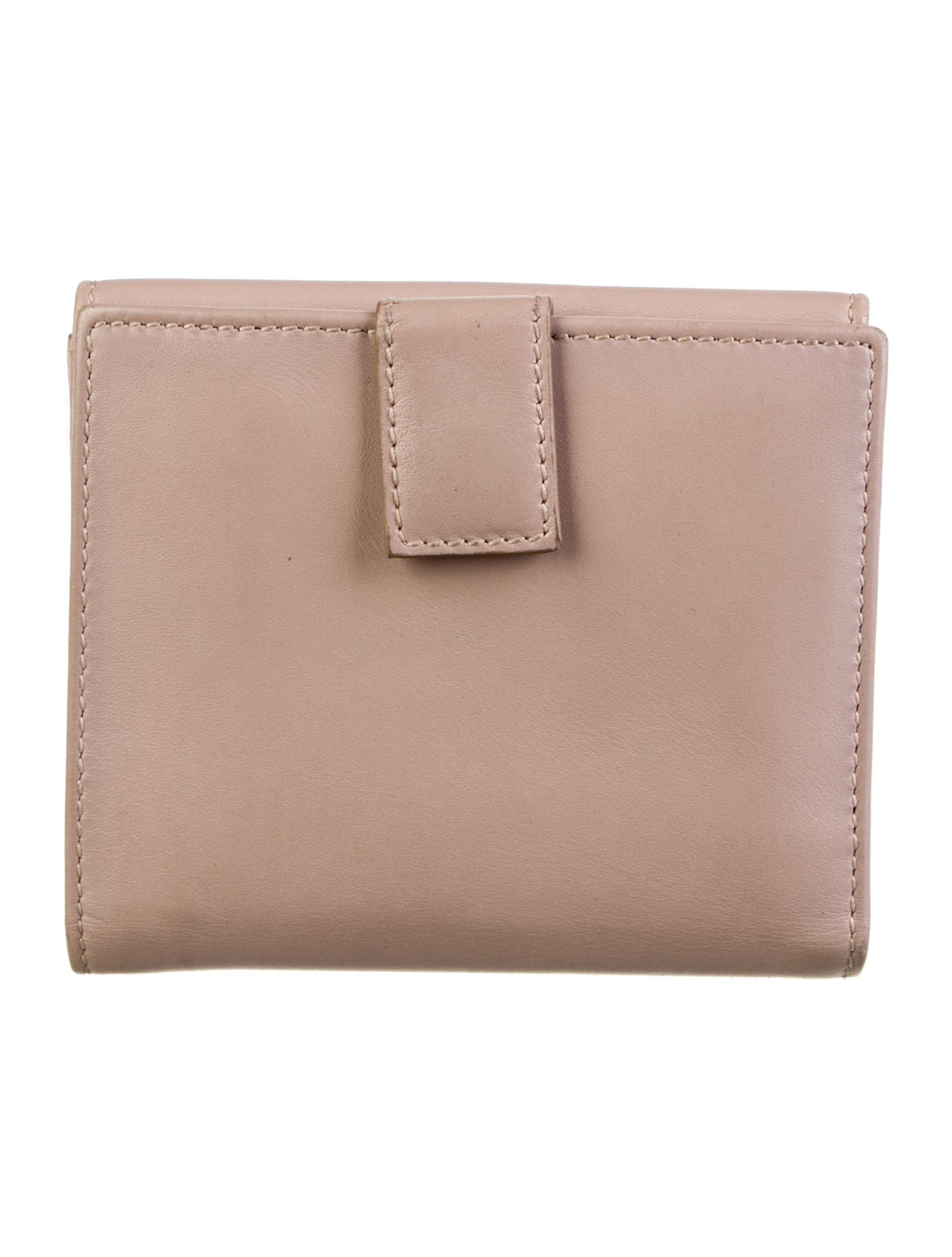 Ferragamo Leather Printed Compact Wallet