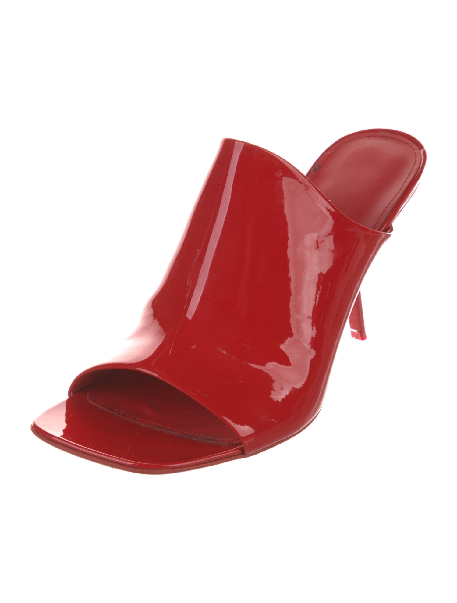 Ferragamo Patent Leather Bow Accents Slides