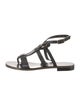 Ferragamo Leather Chain-Link Accents Gladiator Sandals