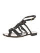 Ferragamo Leather Chain-Link Accents Gladiator Sandals