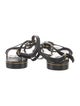 Ferragamo Leather Chain-Link Accents Gladiator Sandals