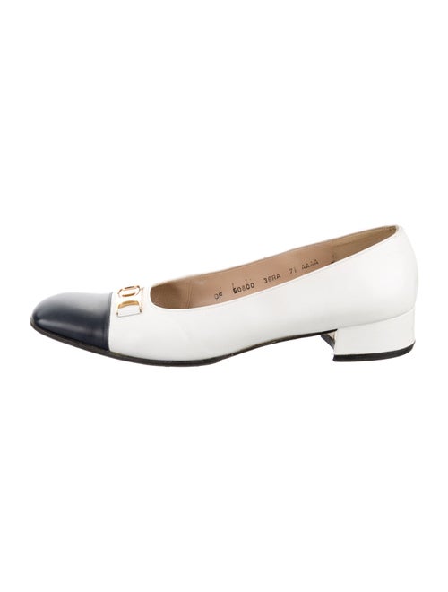 Ferragamo Gancini Logo Leather Ballet Flats