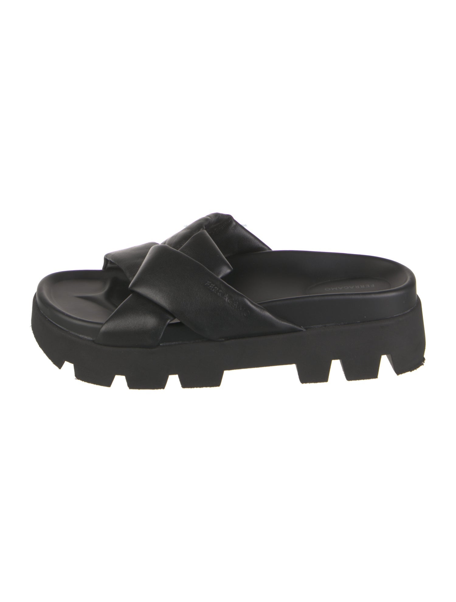 Ferragamo Leather Slides