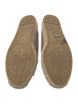 Salvatore Ferragamo Leather Bow Accents Espadrilles