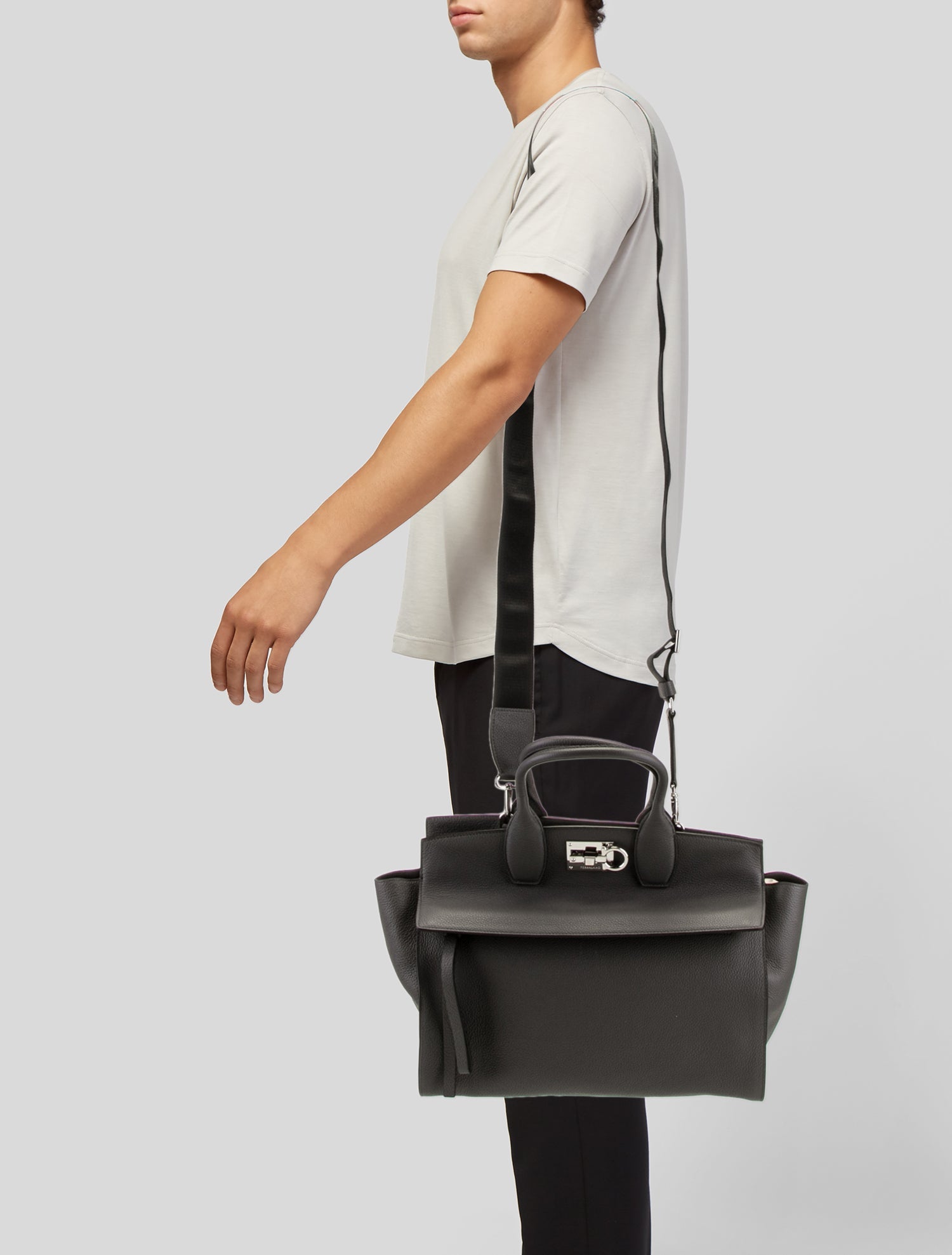 Ferragamo Leather Top Handle Bag