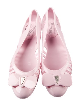 Ferragamo Rubber Slingback Flats