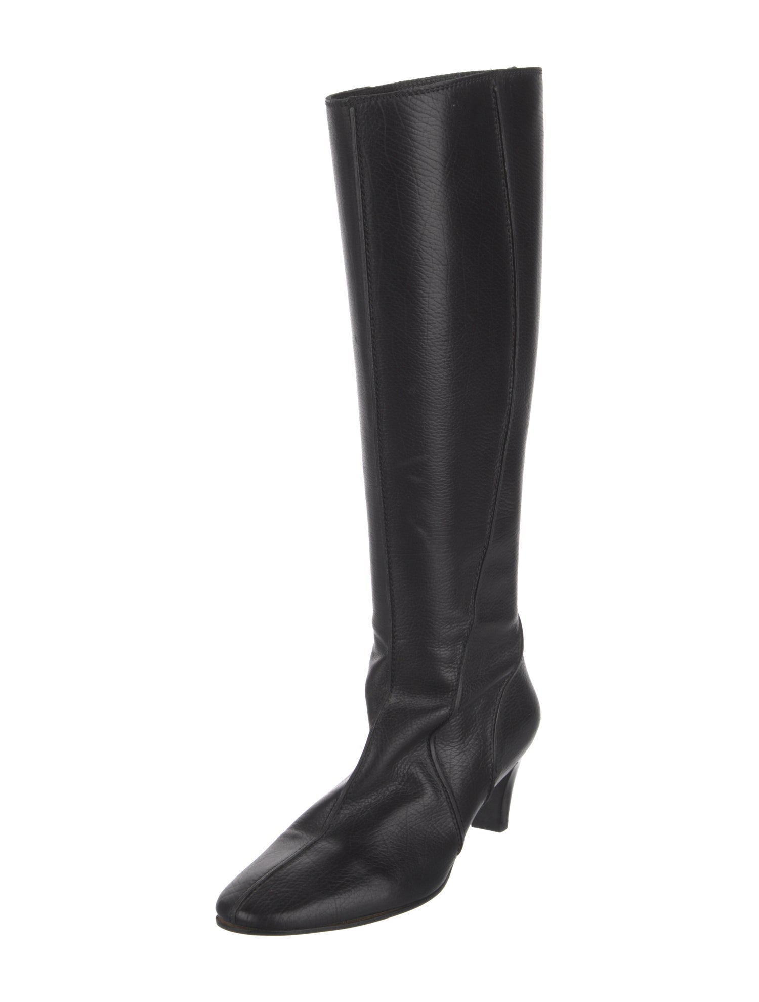 Ferragamo Leather Riding Boots