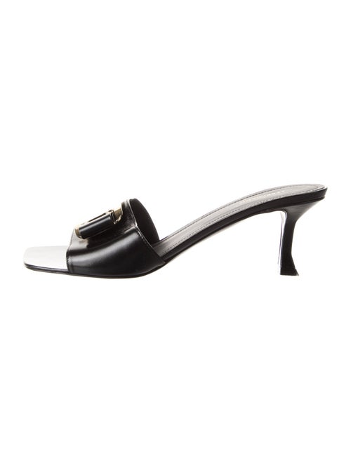 Ferragamo Vara Bow Accent Leather Slides