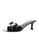 Ferragamo Vara Bow Accent Leather Slides