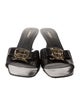 Ferragamo Vara Bow Accent Leather Slides