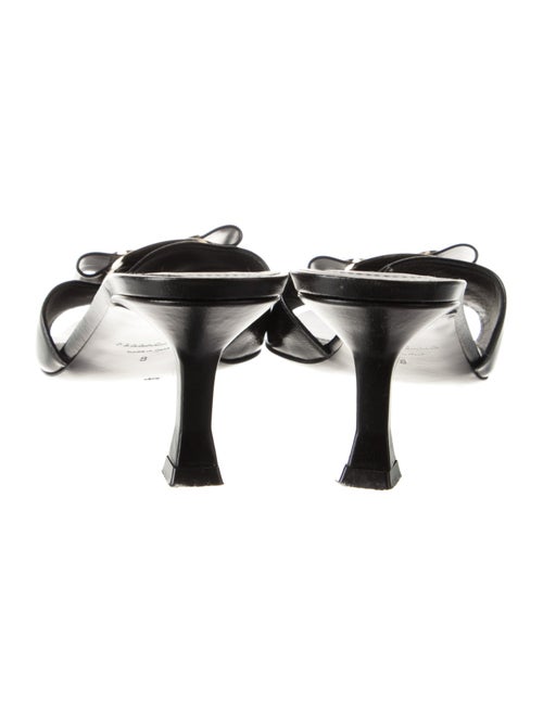 Ferragamo Vara Bow Accent Leather Slides