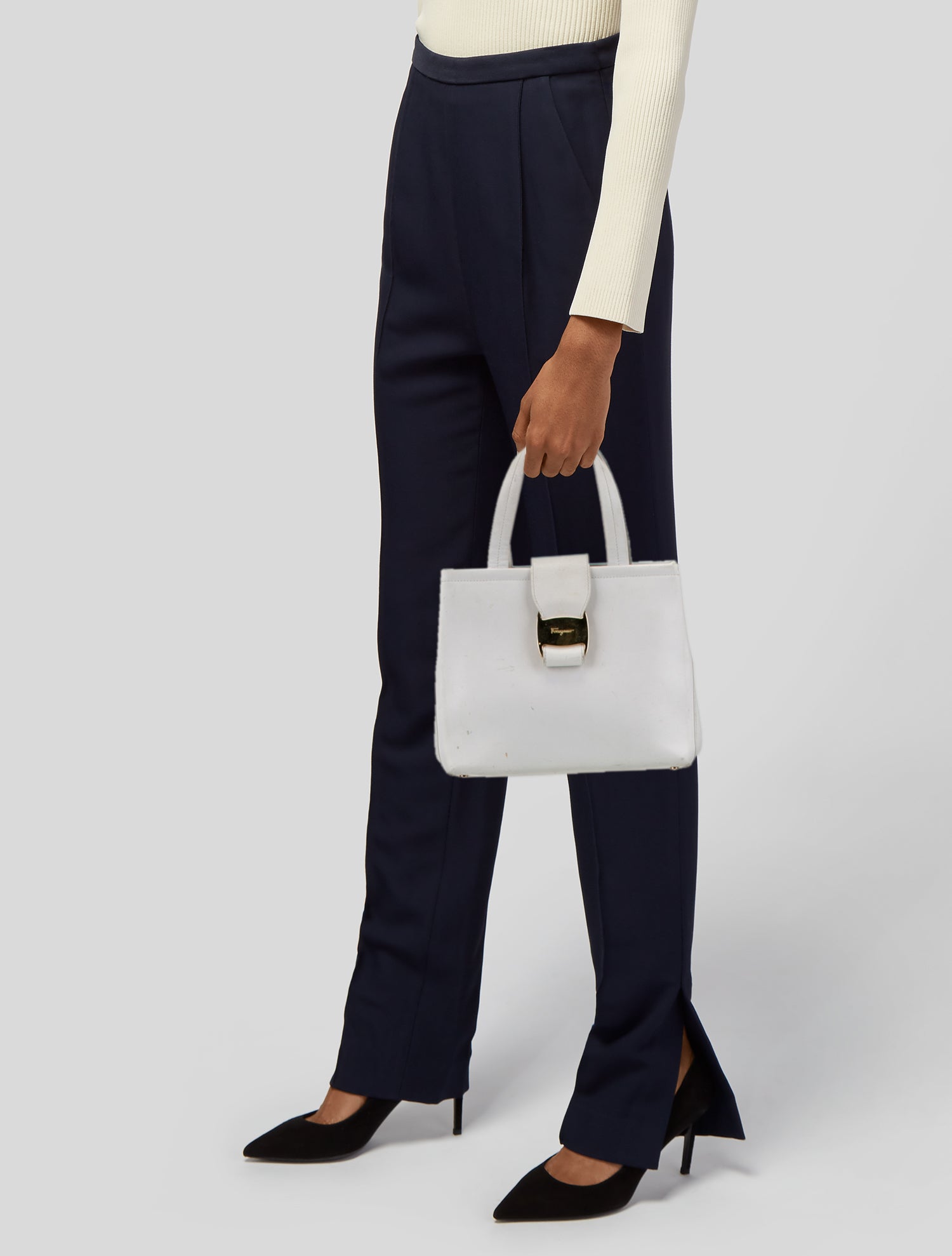 Ferragamo Leather Top Handle Bag