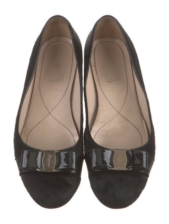 Ferragamo Ponyhair Animal Print Ballet Flats