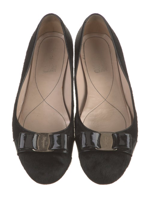 Ferragamo Ponyhair Animal Print Ballet Flats