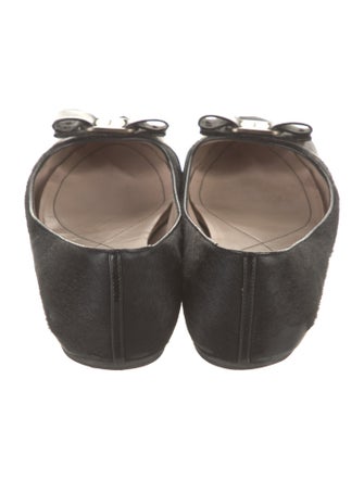 Ferragamo Ponyhair Animal Print Ballet Flats
