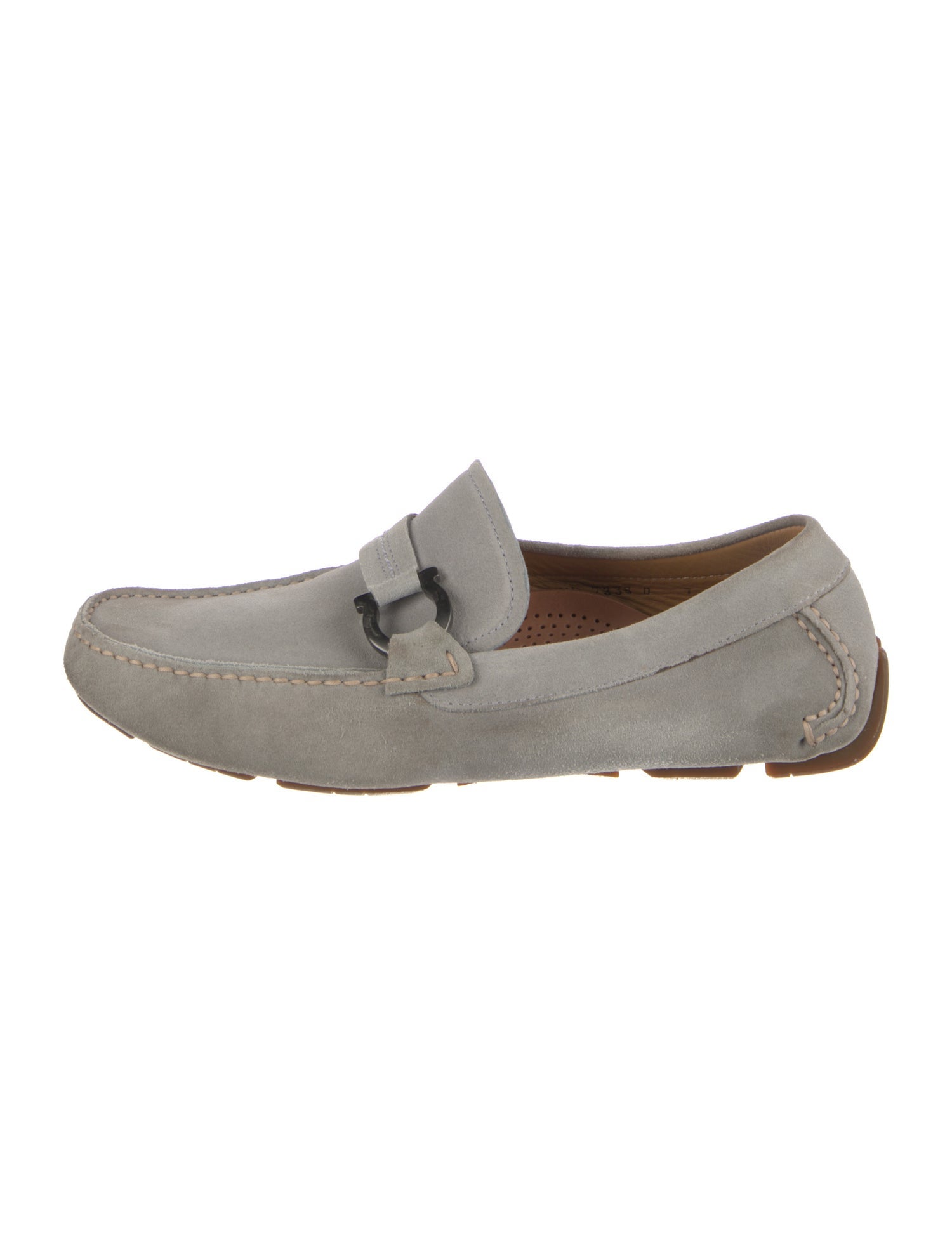 Ferragamo Gancini Logo Suede Drivers