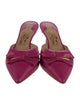 Ferragamo Leather Bow Accents Mules