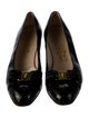 Salvatore Ferragamo Vara Bow Accent Leather Ballet Flats