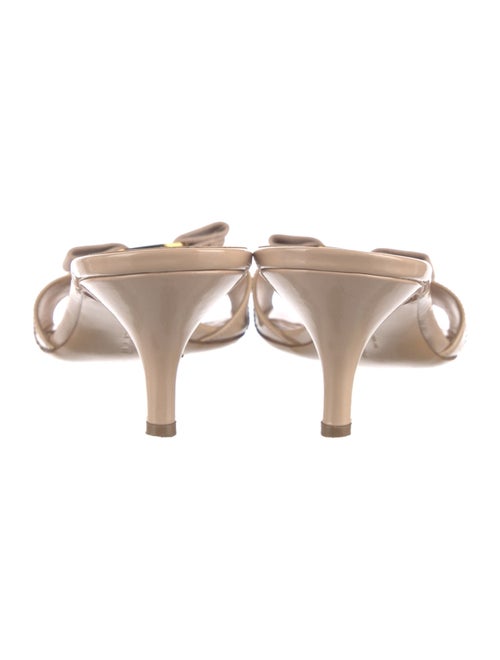 Ferragamo Vara Bow Accent Patent Leather Slides