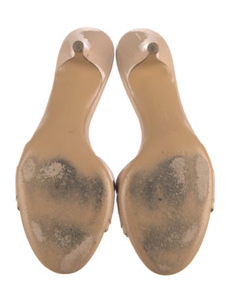 Ferragamo Vara Bow Accent Patent Leather Slides