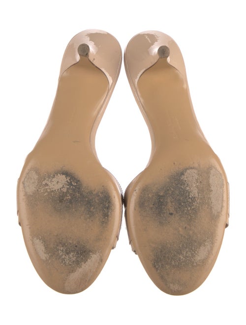 Ferragamo Vara Bow Accent Patent Leather Slides