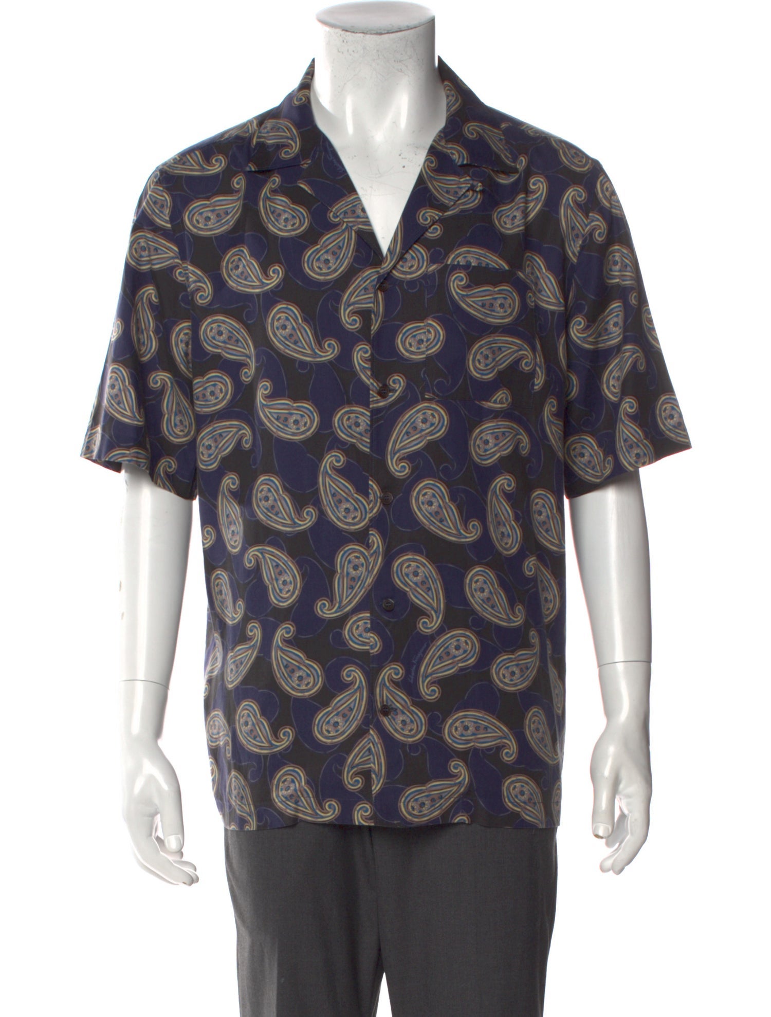 Ferragamo Paisley Print Short Sleeve Shirt