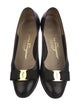 Ferragamo Vara Bow Accent Leather Flats