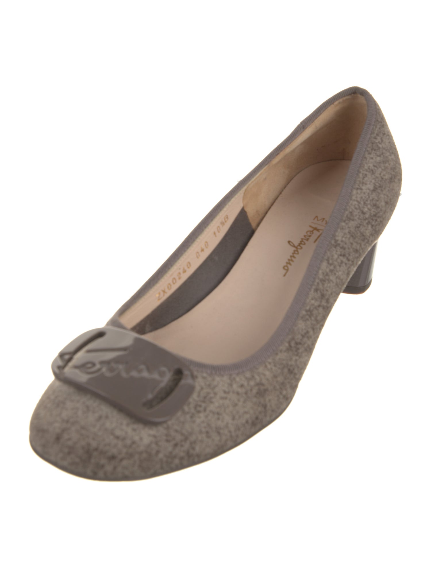 My Ferragamo Suede Grosgrain Trim Pumps