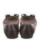 Ferragamo Vara Bow Accent Leather Ballet Flats