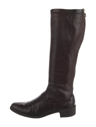 Ferragamo Leather Riding Boots