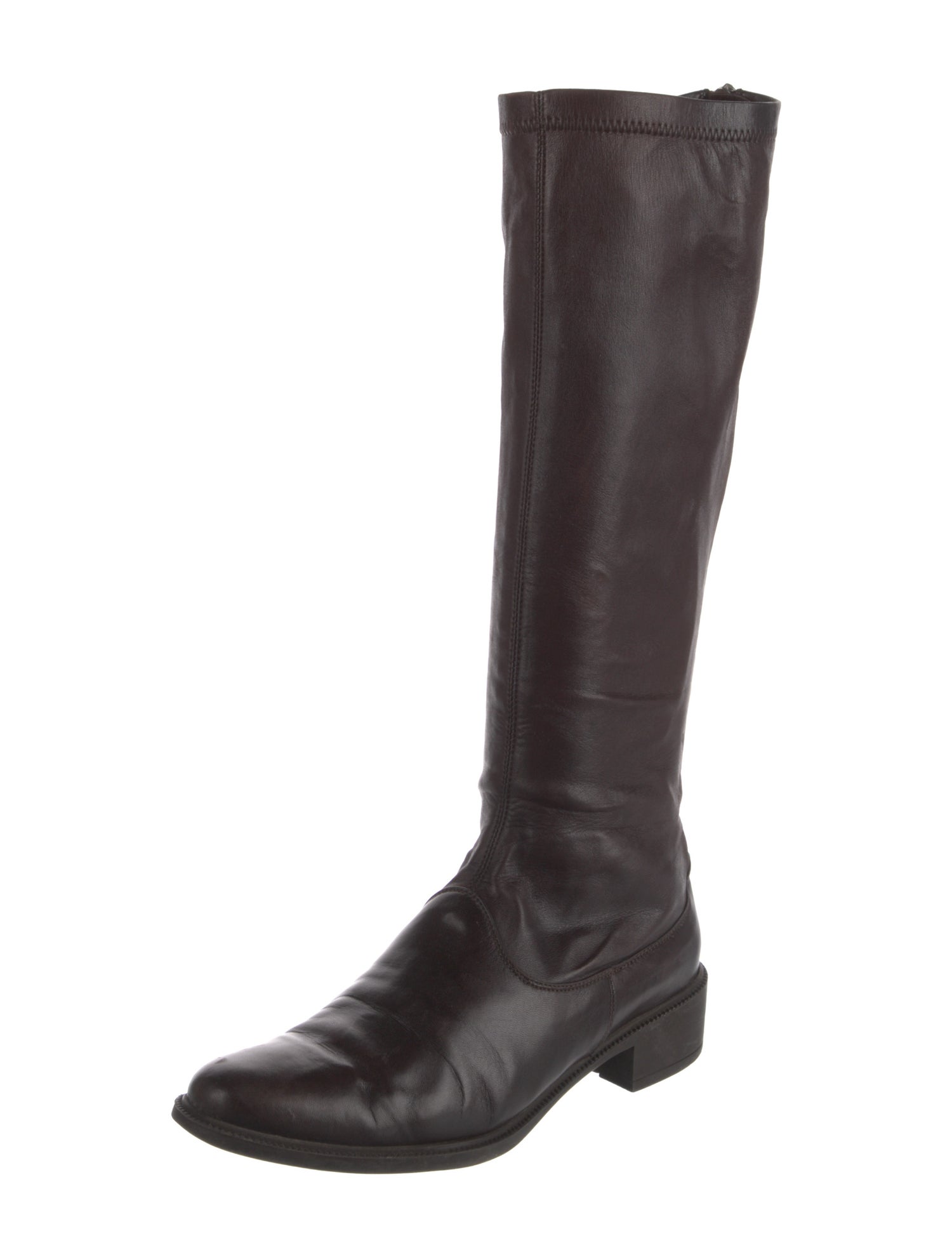 Ferragamo Leather Riding Boots