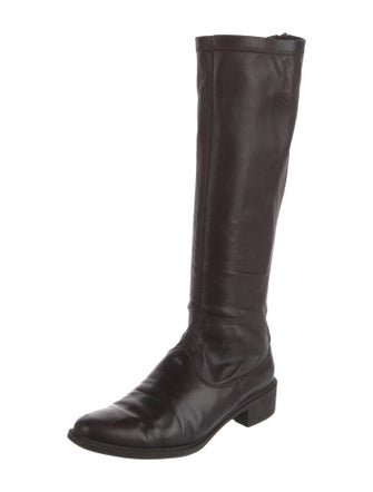 Ferragamo Leather Riding Boots