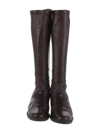Ferragamo Leather Riding Boots