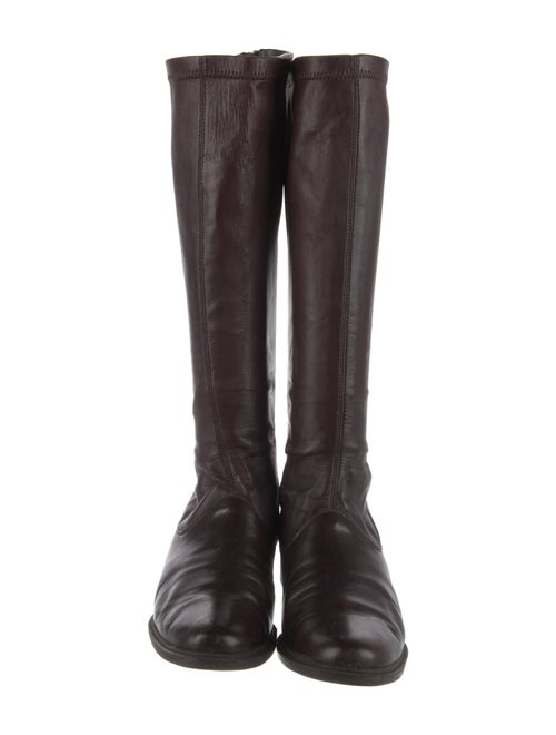 Ferragamo Leather Riding Boots